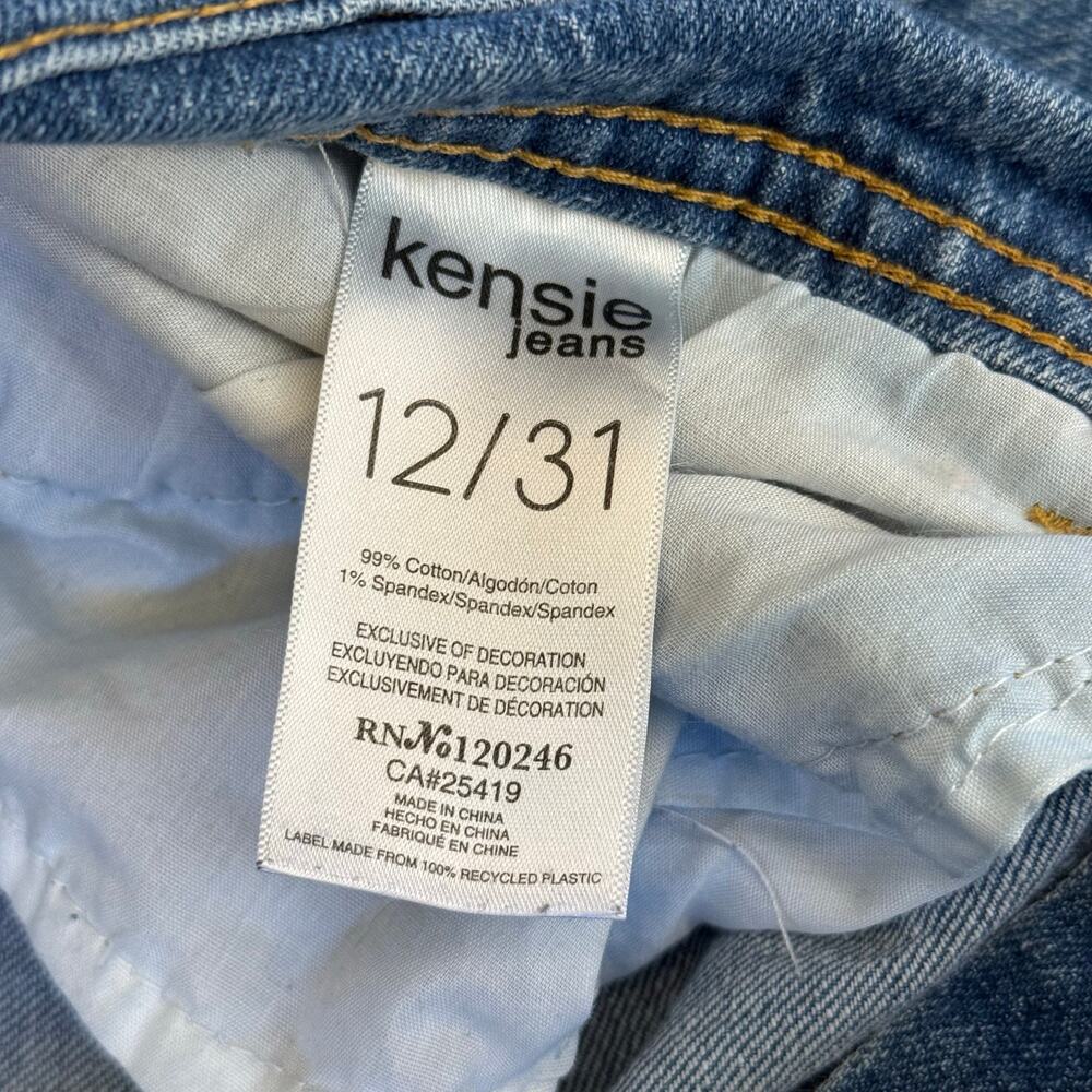 Kensie The Mila High-Rise Relaxed Straight Leg Denim Jeans Women’s Size 12 - Picture 5 of 11